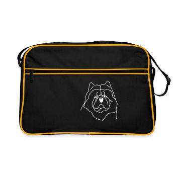 ChowChow chien lion chien chemise tshirt chien - Sac Retro - noir/or - Devant