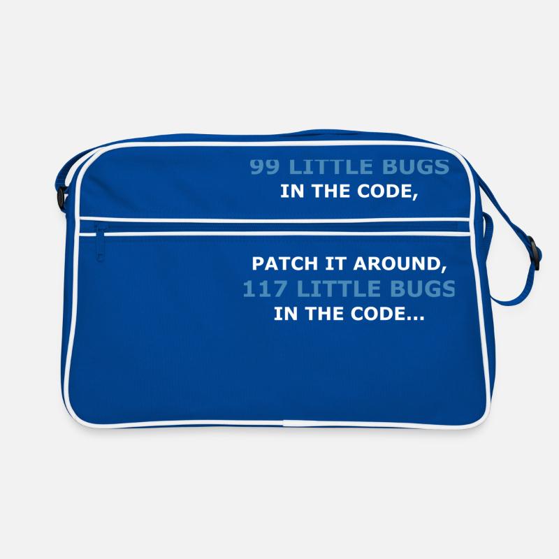 99 LITTLE BUGS IN THE CODE Retro Tasche