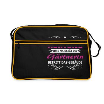 Gärtnerin - Ihre Majestät - Retro Tasche - Schwarz/Gold - Vorne
