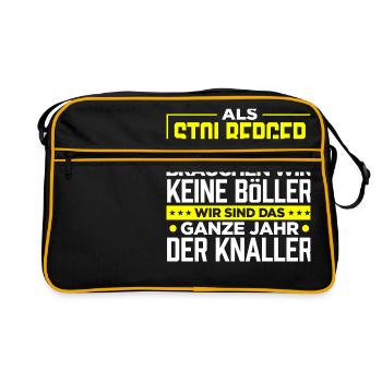 STOLBERGER - Böller - Retro Tasche - Schwarz/Gold - Vorne
