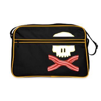 Bacon et oeufs Skull Skull - Oeufs de bacon - Sac Retro - noir/or - Devant