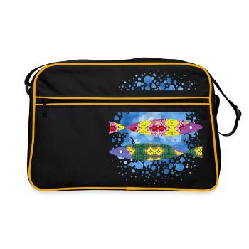 poisson - Sac Retro - noir/or - Devant