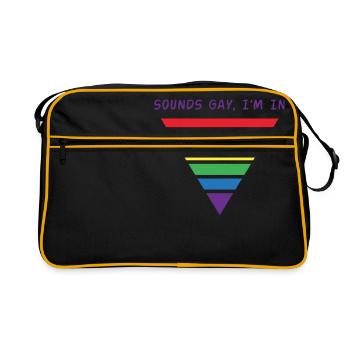 Ça sonne gay je suis dedans - Sac Retro - noir/or - Devant