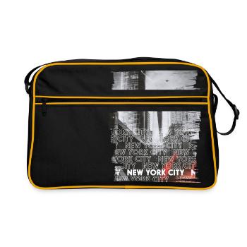 NEW YORK CITY - Sac Retro - noir/or - Devant