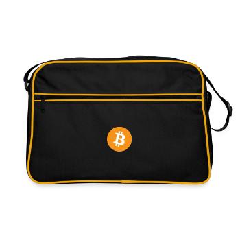 Chemise Vintage Bitcoin cryptomonnaie crypto-monnaie - Sac Retro - noir/or - Devant