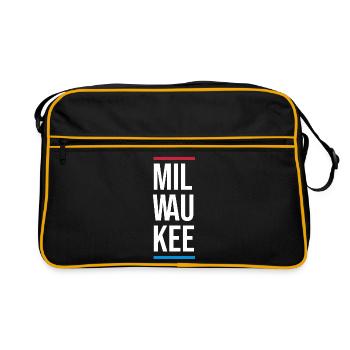 Milwaukee Bold City Typography - Retro Bag - black/gold - Front