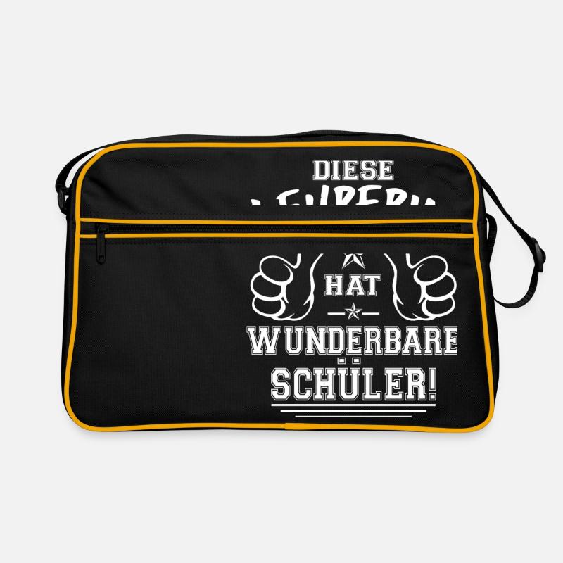 Wunderbare Schüler - Retro Tasche - Schwarz/Gold