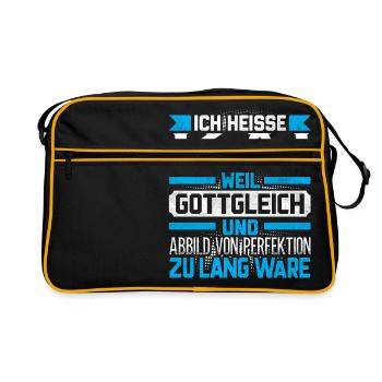 KAI - Gottgleich - Retro Tasche - Schwarz/Gold - Vorne