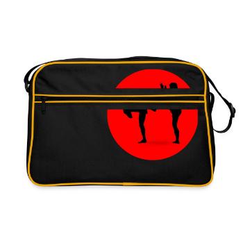 boxing kickboxing kickboxing karate boxing - Retro Bag - black/gold - Front