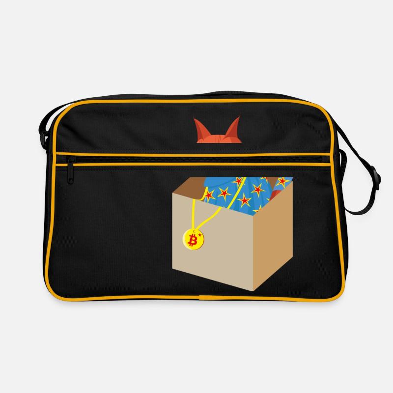 Cat Karl in the box Retro Bag