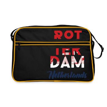 Rotterdam - Pays-Bas - Pays-Bas - Randstad - Sac Retro - noir/or - Devant