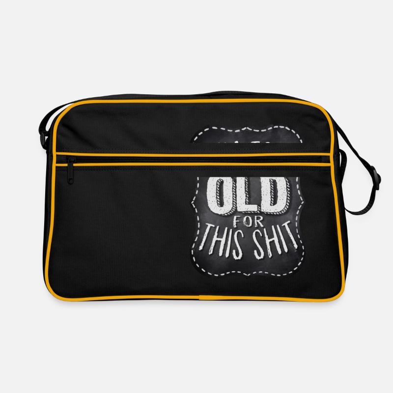 Biker Spruch: I'm too old for this shit Retro Tasche