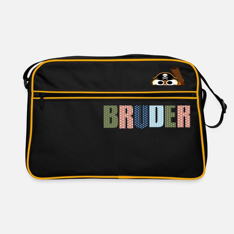 großer Bruder Pirat Eule Retro Tasche