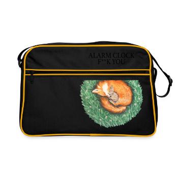 Fox et le lapin dorment paisiblement - Sac Retro - noir/or - Devant