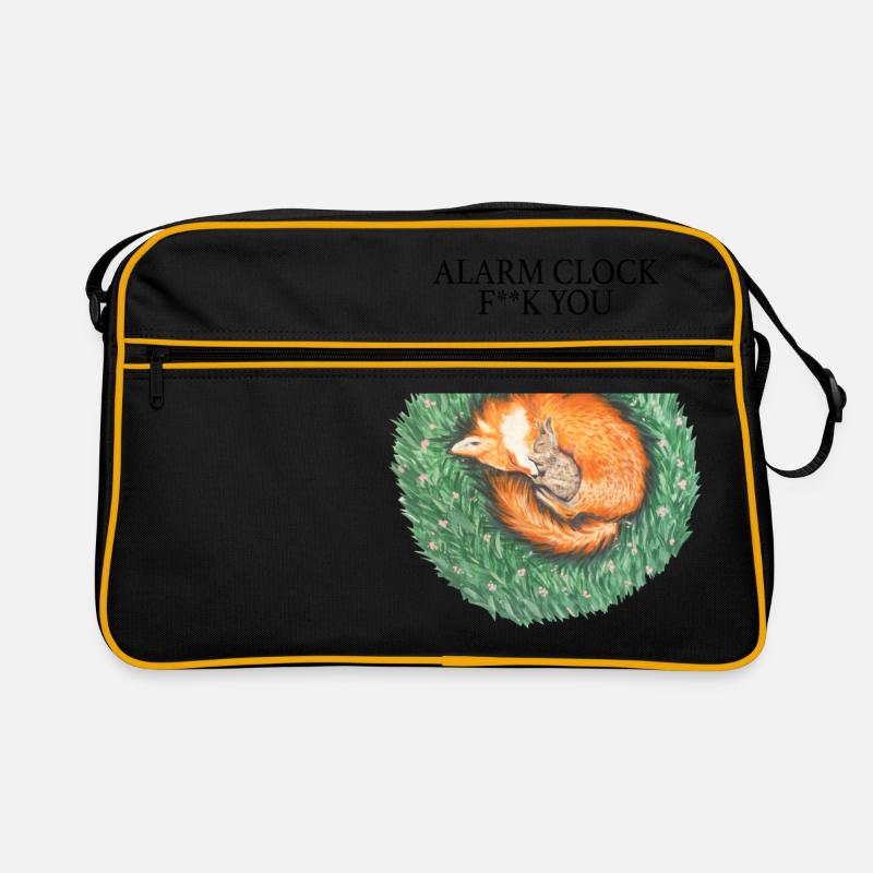 Fox and rabbit sleep peacefully Retro Bag