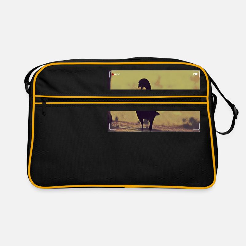 Der Rabe, der Dieb - Retro Tasche - Schwarz/Gold