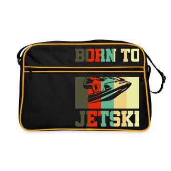 Born to Jetski Jet Ski Gift - Retro Bag - black/gold - Front