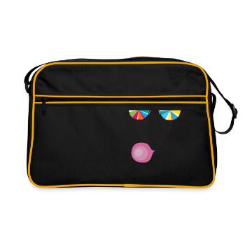 Gomme fraîche de vache - Sac Retro - noir/or - Devant