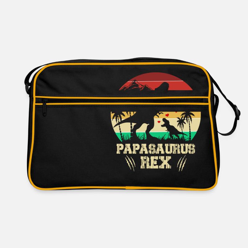 Papasaurus Rex - Sac Retro - noir/or
