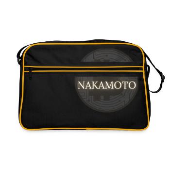 Satoshi Nakamoto bitcoin - Retro Bag - black/gold - Front