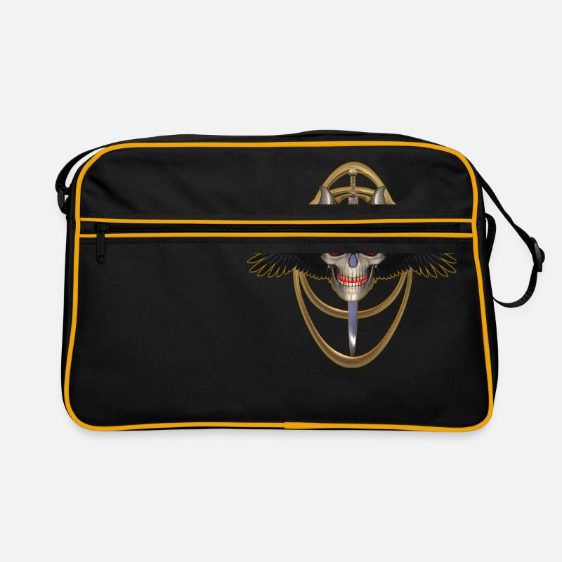 Schädel mit Schwert Retro Tasche