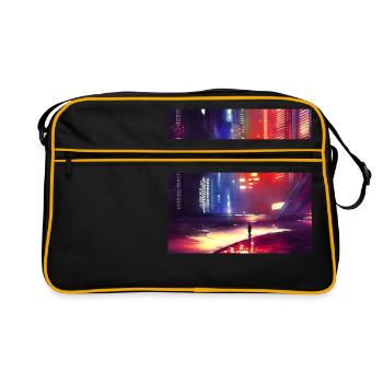 Ville du futur - Sac Retro - noir/or - Devant