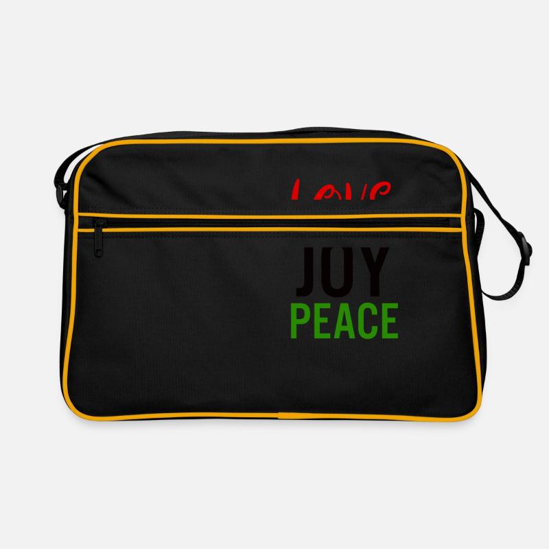 Liebe Freude Frieden Retro Tasche