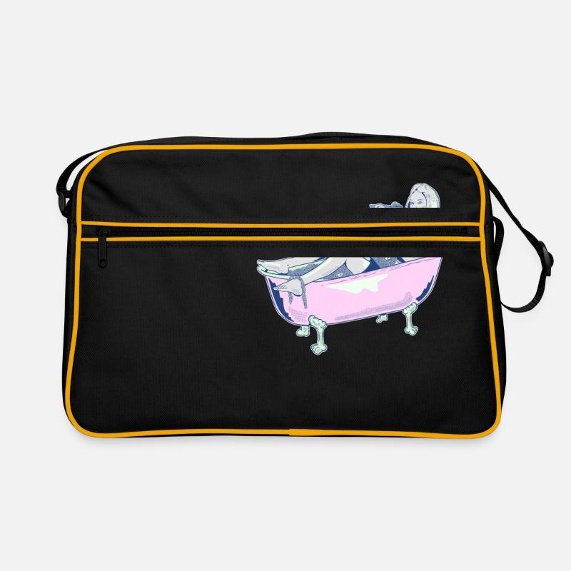 Ramen bath - Retro Tasche - Schwarz/Gold