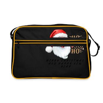 Santa Claus - Retro Tasche - Schwarz/Gold - Vorne