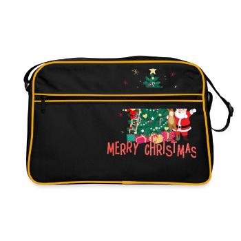 Christmas tree - Retro Tasche - Schwarz/Gold - Vorne
