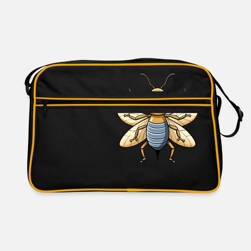 Insecte effrayé se recroqueviller dans la peur - dessin animé Sac Retro