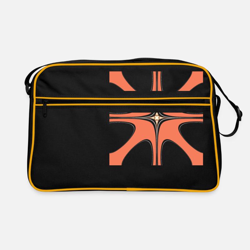 Abstrakte mit ein weißen Muster in der Mitte Retro Tasche