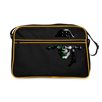 Pirat Comicart Green - Retro Tasche - Schwarz/Gold - Vorne