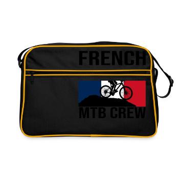 T-shirt VTT ras du cou français - Sac Retro - noir/or - Devant