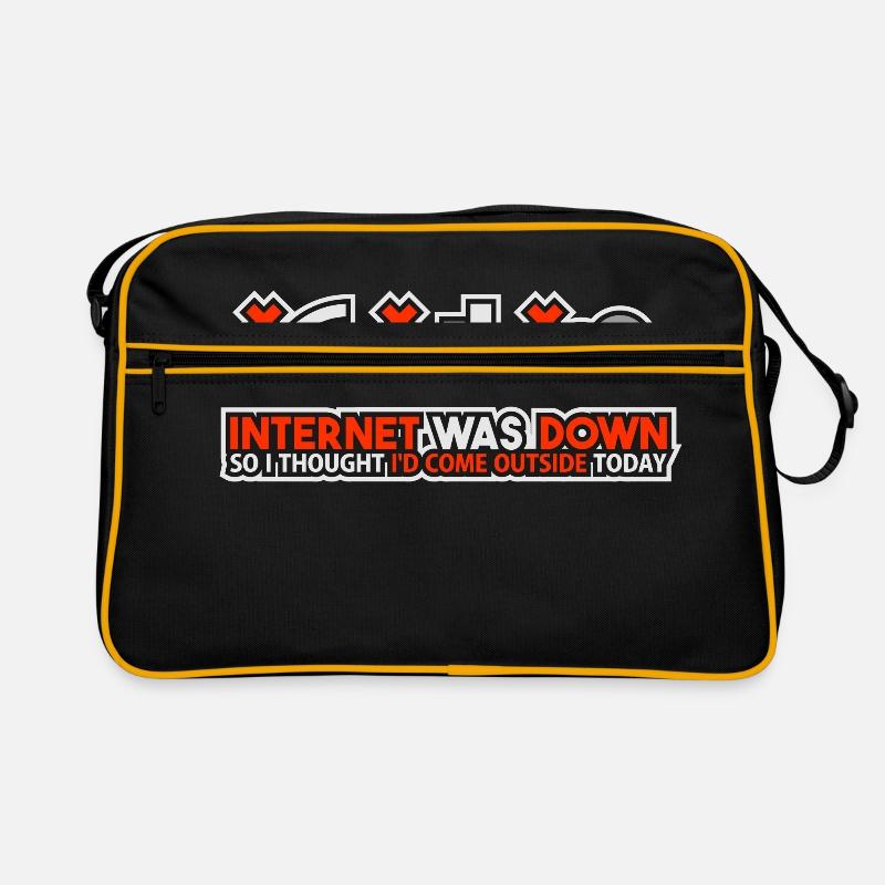 Internet Was Down - Offline Programmierer Computer Retro Tasche