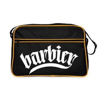 barbier cheveux barbe barbier raser hommes barbier - Sac Retro - noir/or - Devant