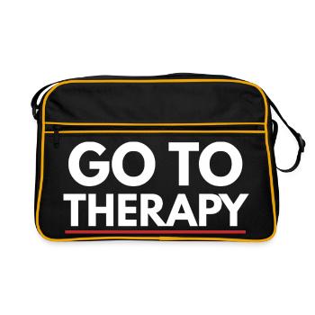 Go To Therapy Mental Health Awareness - Retro Bag - black/gold - Front