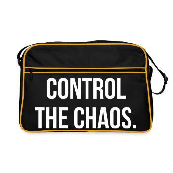 CONTRÔLEZ LE CHAOS. | Greyline Officiel - Sac Retro - noir/or - Devant