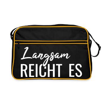 Slowly enough, - Retro Bag - black/gold - Front