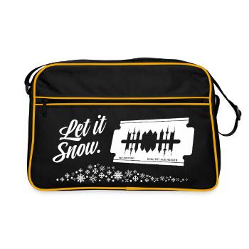 Let it snow! FFM - Retro Tasche - Schwarz/Gold - Vorne