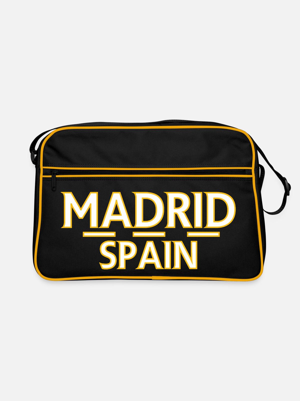 Madrid – Spain - Retro Bag - black/gold - Front