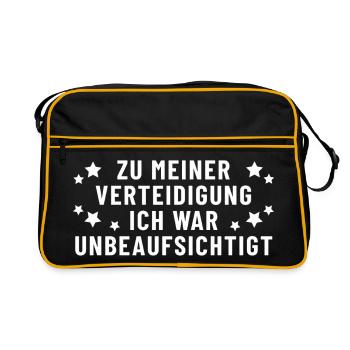 Pour ma défense, j’étais sans surveillance - Sac Retro - noir/or - Devant