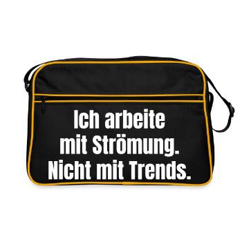 Currents instead of trends for anglers - Retro Bag - black/gold - Front
