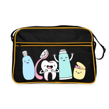 Receptionist Dentist - Retro Bag - black/gold - Front