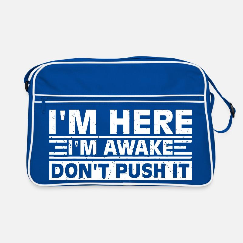Awake Slogan Bold Typography Tee Retro Bag