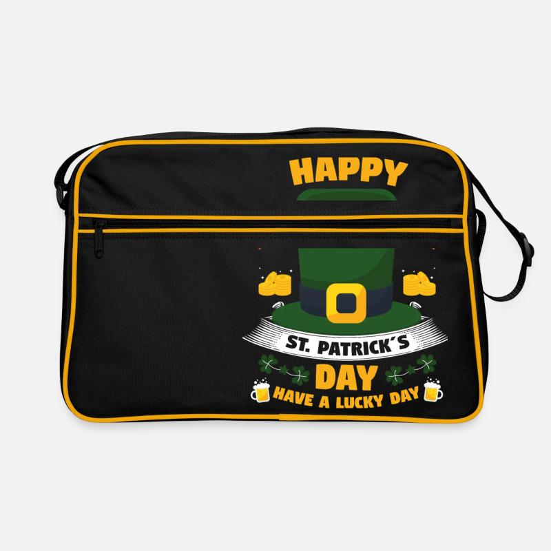 le jour de St Patrick! St. Patricks jour! Sac Retro