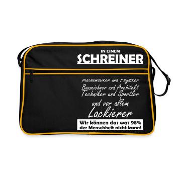 Schreiner - Retro Tasche - Schwarz/Gold - Vorne