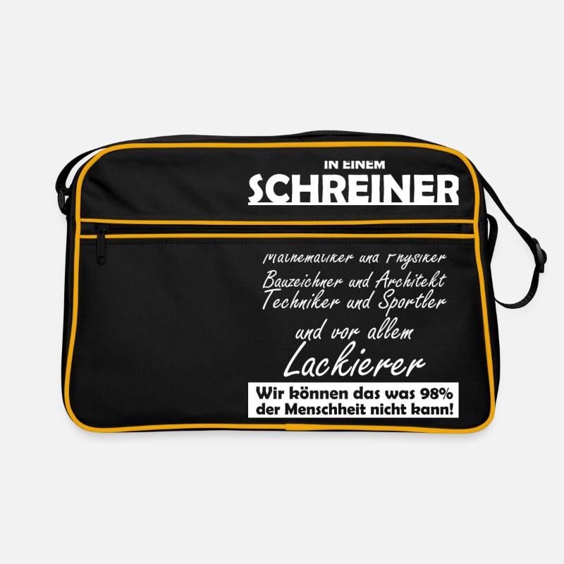 Schreiner - Retro Tasche - Schwarz/Gold