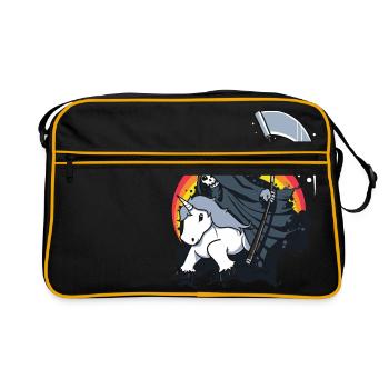 la mort de la mort licorne Sense cadeau drôle - Sac Retro - noir/or - Devant