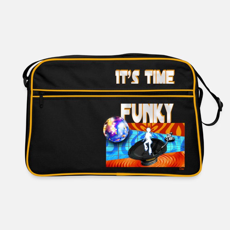 It's time to get funky - Retro Tasche - Schwarz/Gold